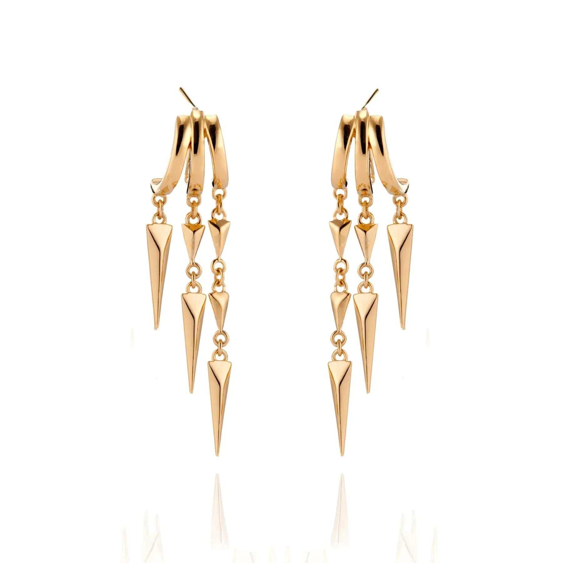 14K Gold Plated Long Tassel Earrings for Women