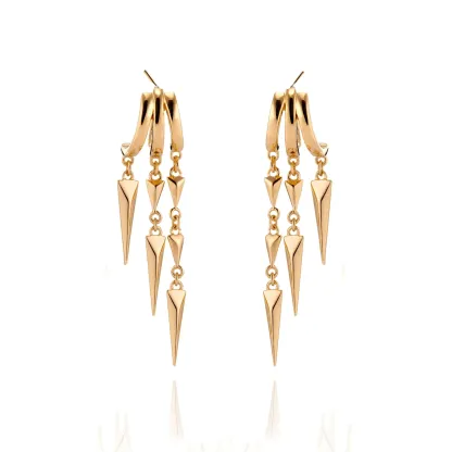 14K Gold Plated Long Tassel Earrings for Women