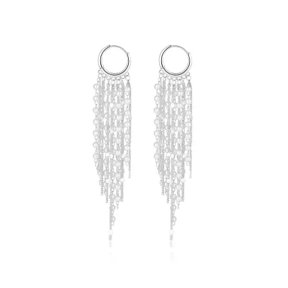 14K Gold Plated Long Tassel Earrings for Women