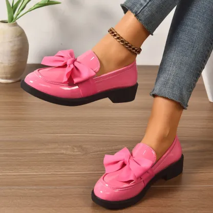Black Ladies Casual Leather Shoes
