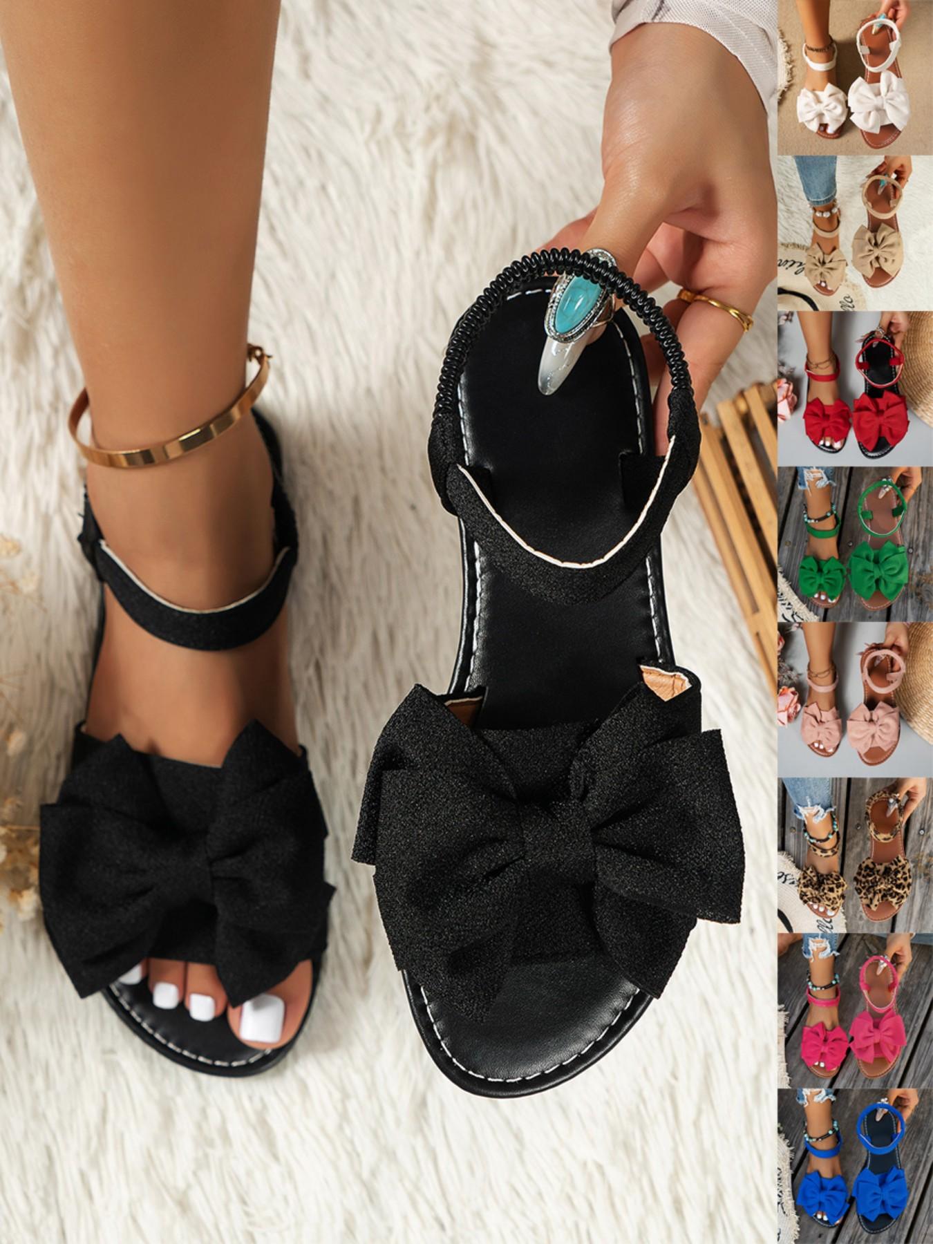 Women's Cute Bowknot Design Flat Sandal