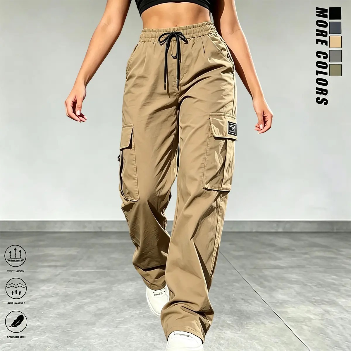 Women’s cargo pants: casual, elastic waist