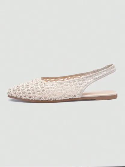Women's Woven Back Strap Low-Top Shoes