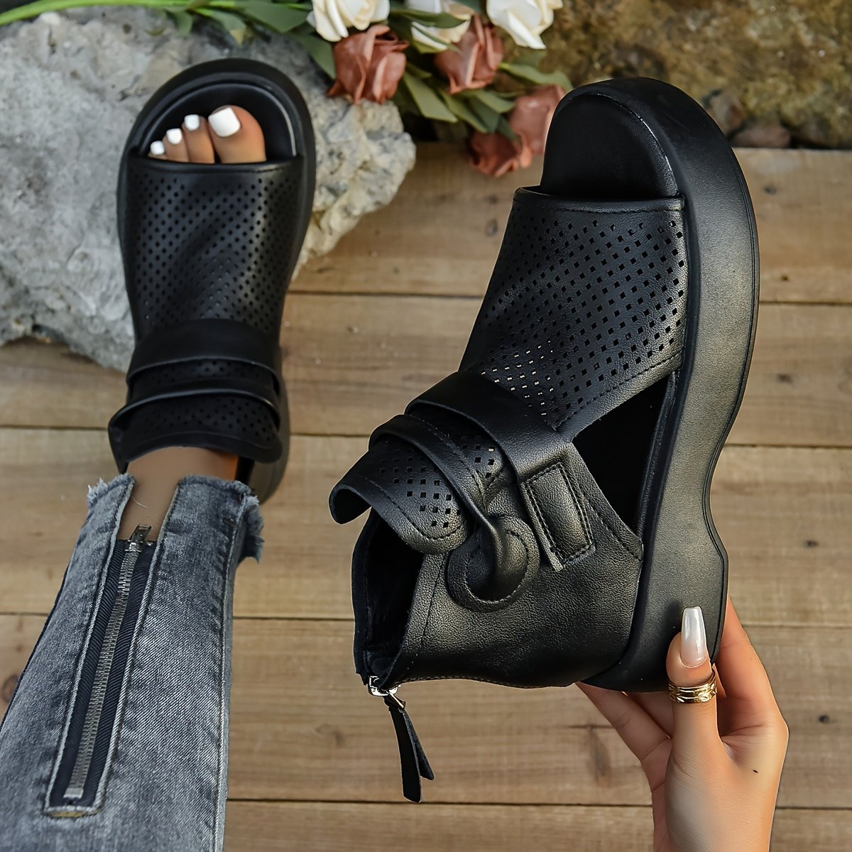 Stylish Leather Walking Sandals