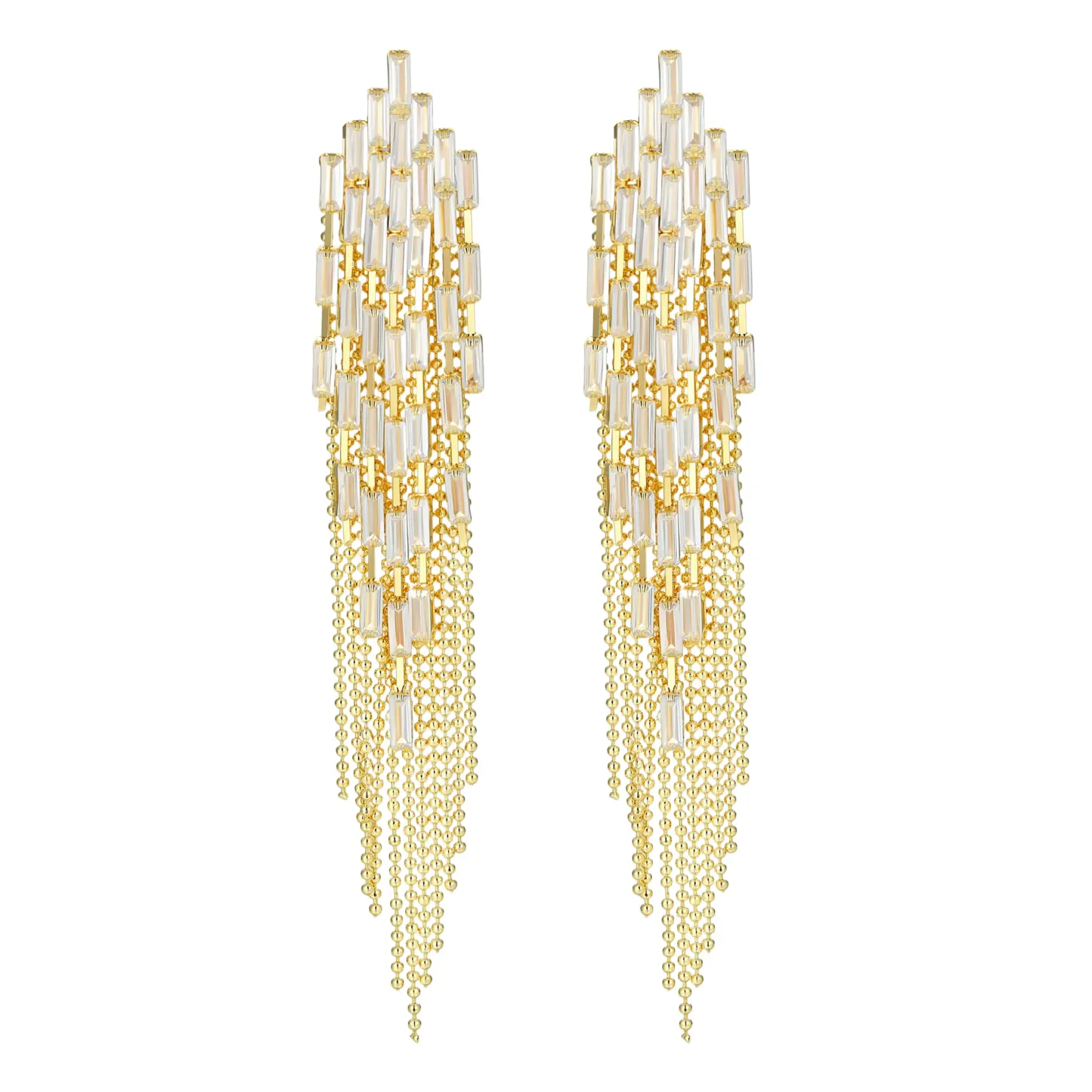 14K Gold Plated Long Tassel Earrings for Women
