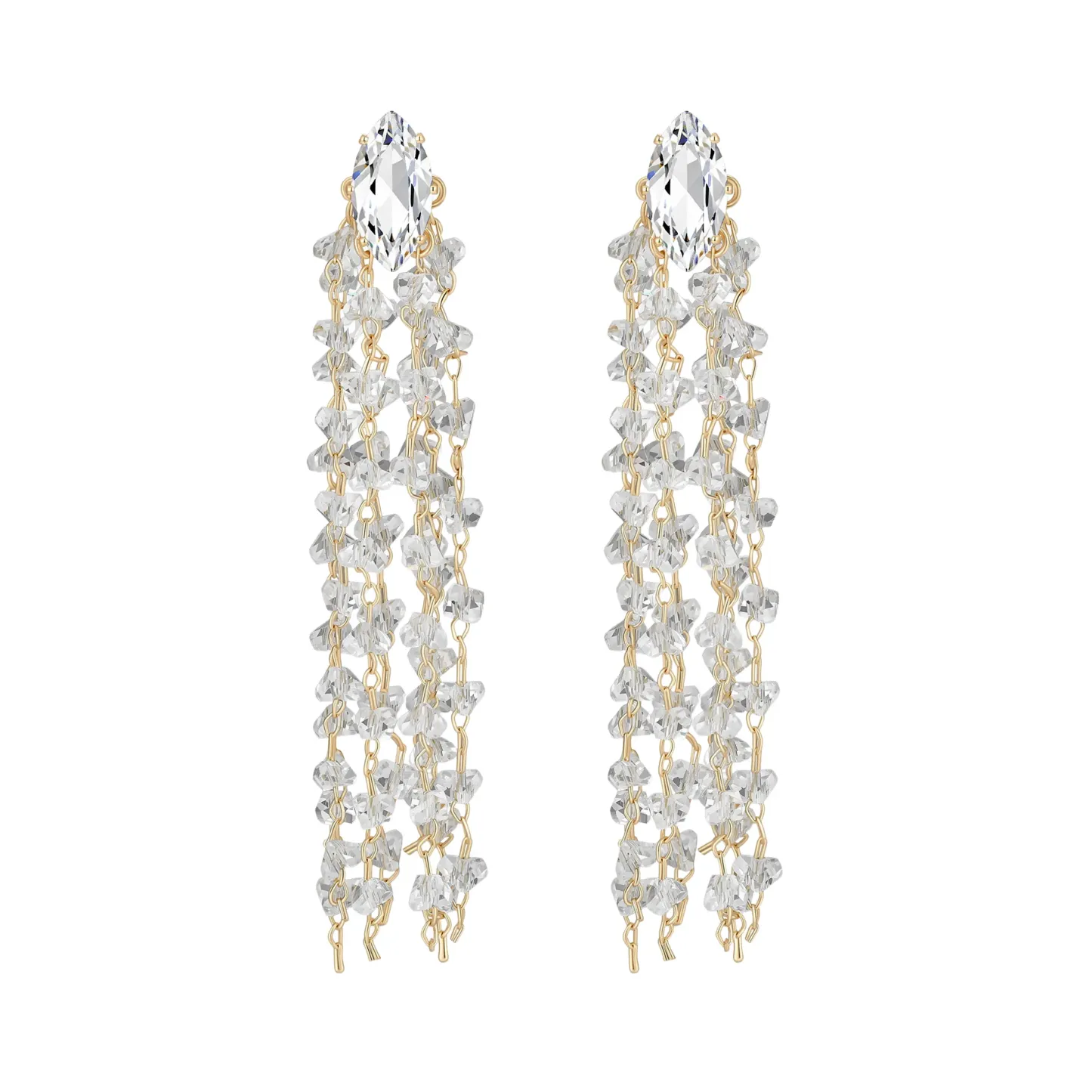 14K Gold Plated Long Tassel Earrings for Women