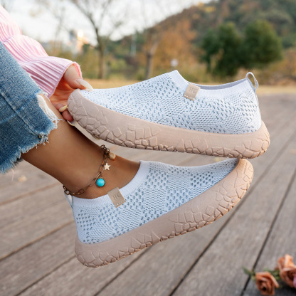 Women's Flyknit Breathable Slip-On Casual Rubber Shoes