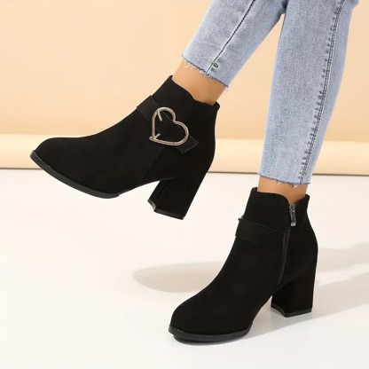 Women's Block Heeled Short Boots