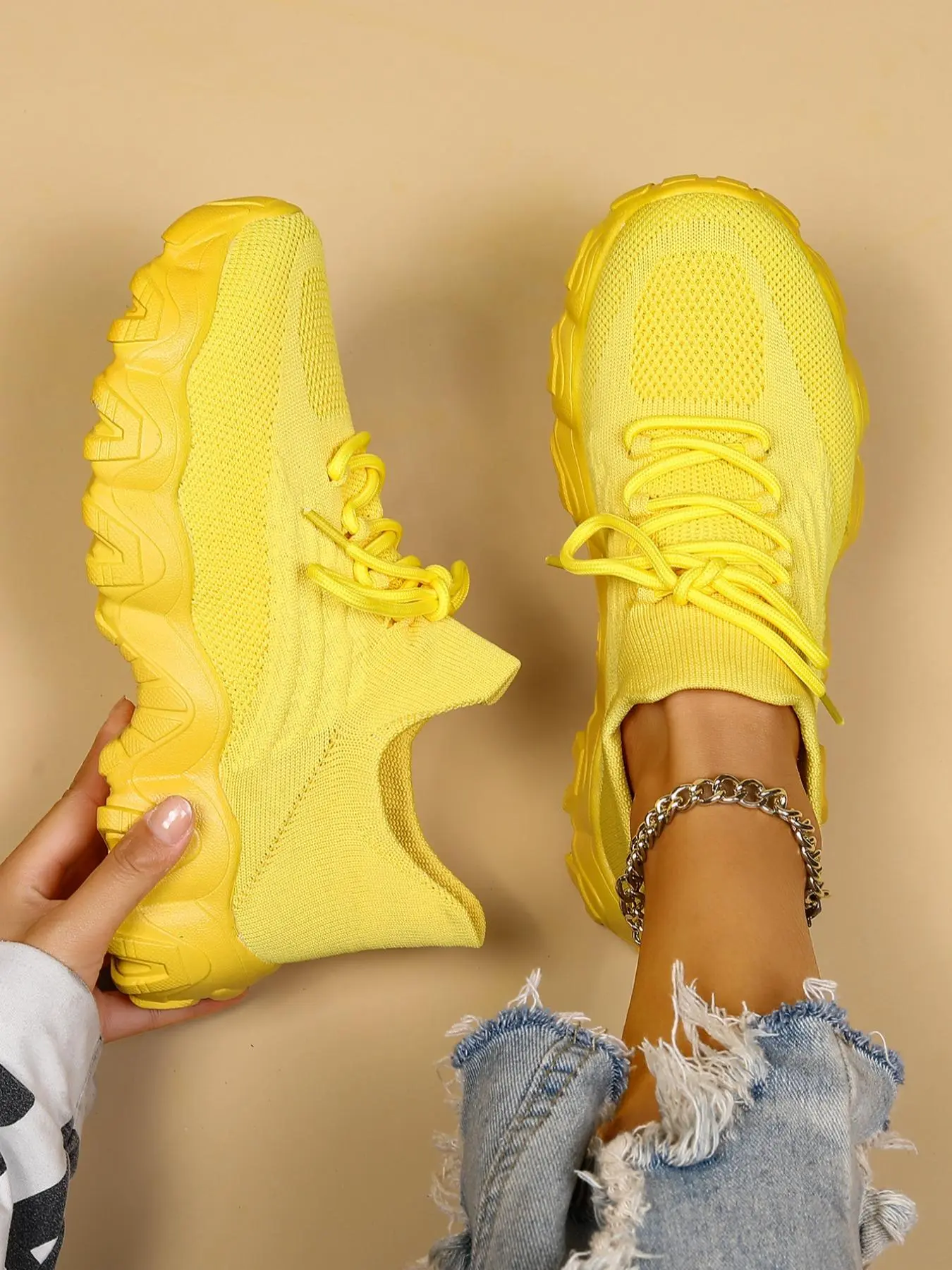 Women's Lace-up Low Top Summer Sneakers