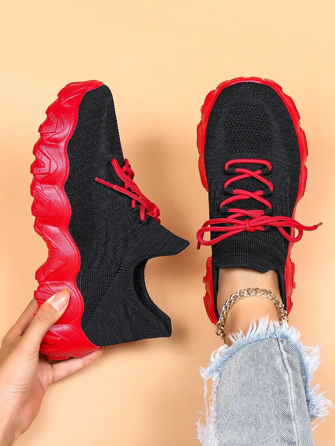 Women's Lace-up Low Top Summer Sneakers