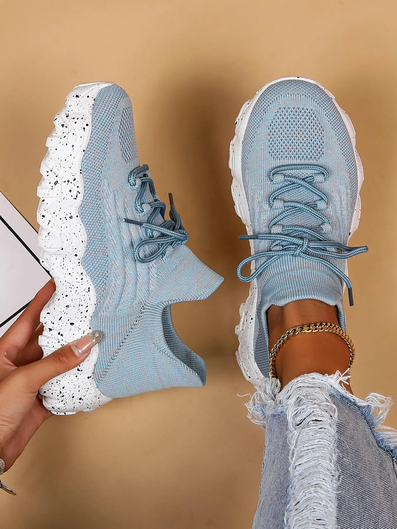 Women's Lace-up Low Top Summer Sneakers