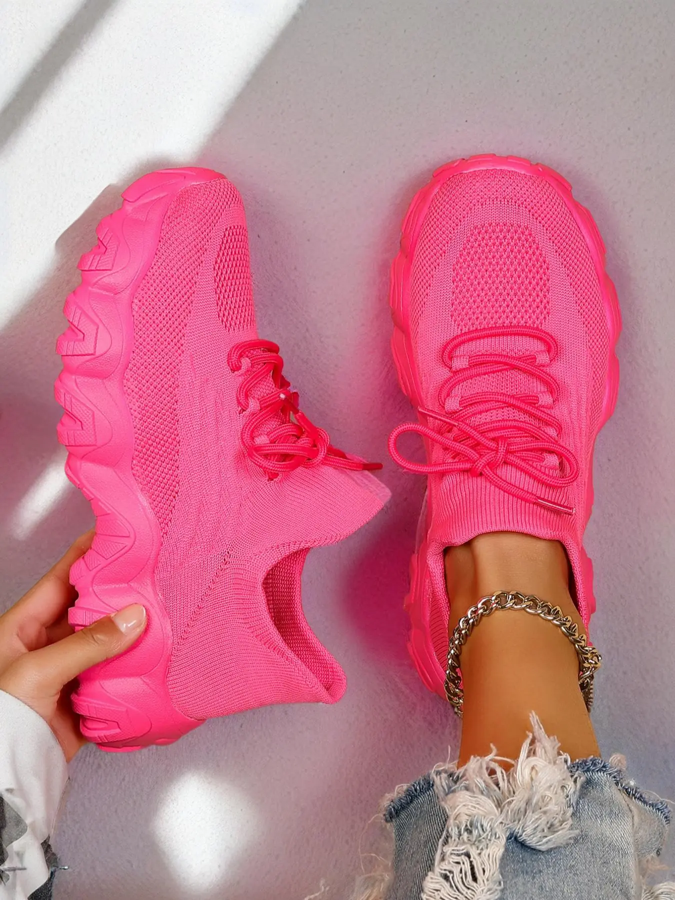 Women's Lace-up Low Top Summer Sneakers