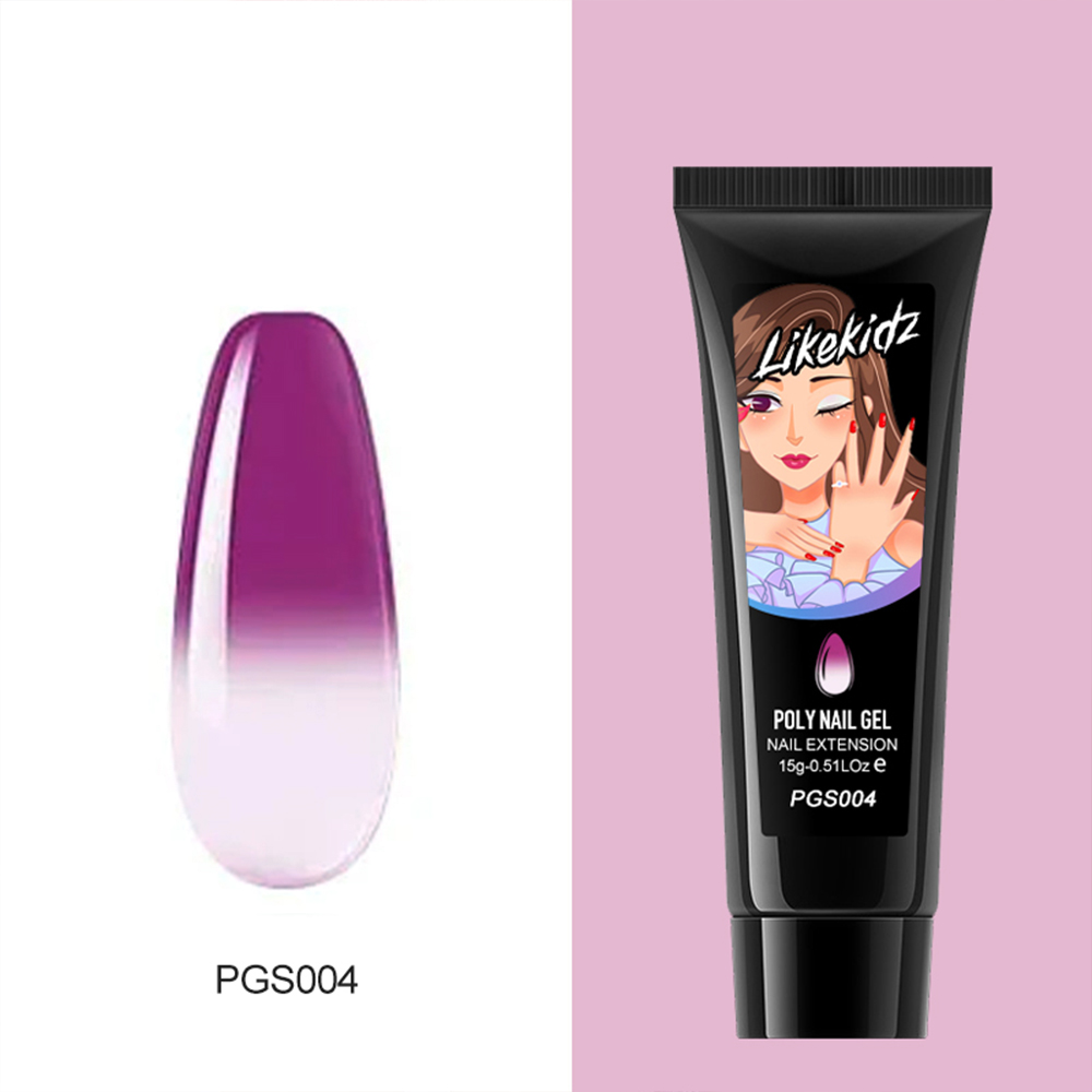 Temperature Color Changing Orchid Purple Poly Nail Gel