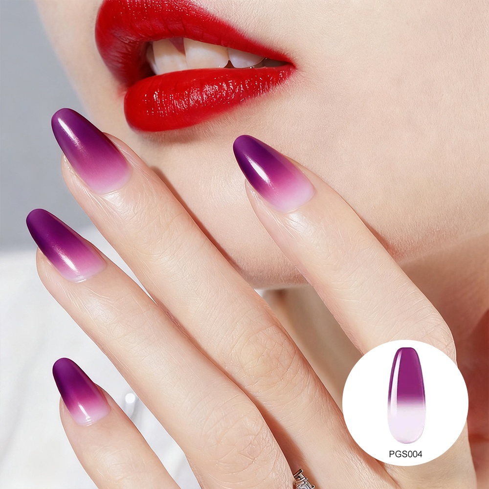 Temperature Color Changing Orchid Purple Poly Nail Gel