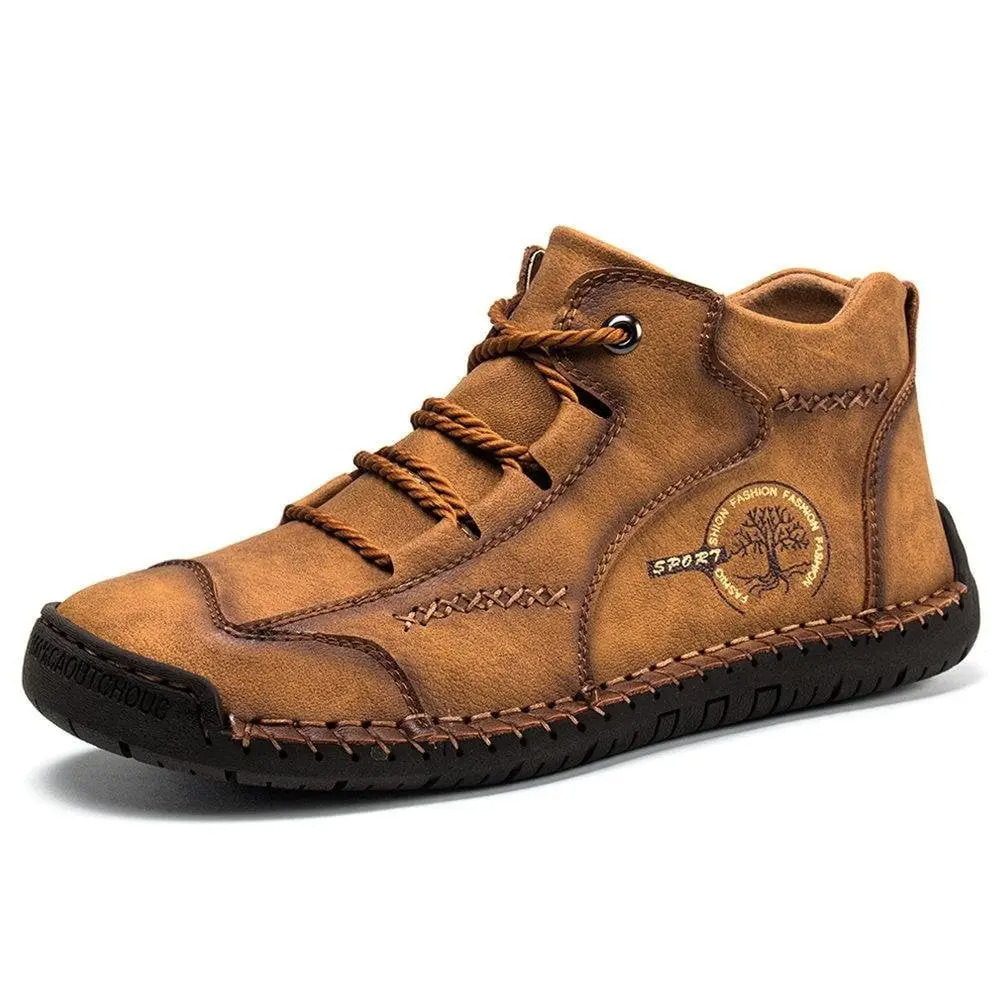 ⏰Limited Time Deal – 50% Off! Men's Vintage Hand - Stitched Comfortable Soft Leather Shoes