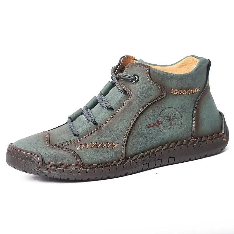 ⏰Limited Time Deal – 50% Off! Men's Vintage Hand - Stitched Comfortable Soft Leather Shoes