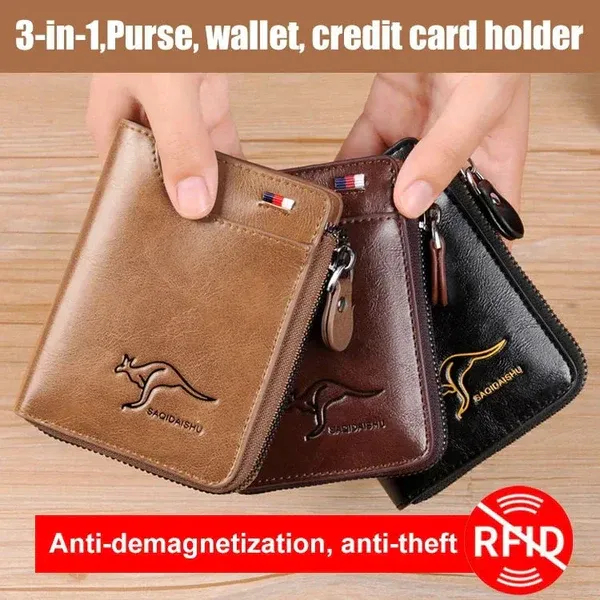 💰RFID Blocking Anti-Theft Wallet（Protection frequency range: 13.56 MHz ）