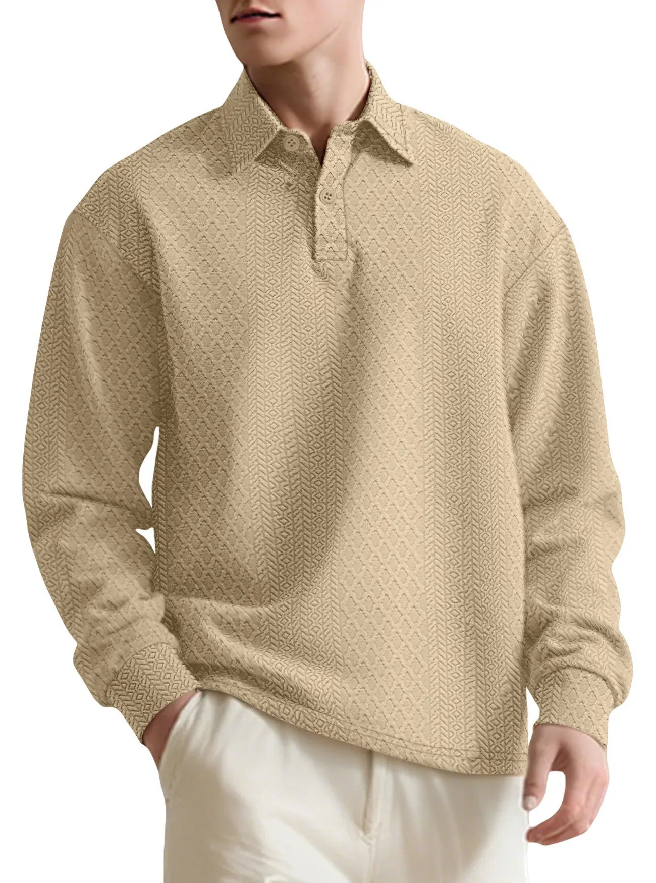 🔥 Limited time 50% Off: New Men’s Polo & Sweatshirt in Elegant Jacquard Design