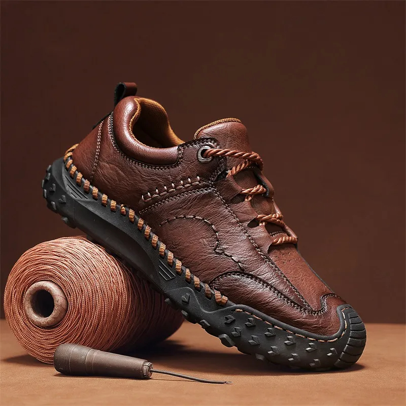 🔥Last day 50% off 🔥Men's Handmade Genuine Leather Non-Slip Loafers with Arch Support