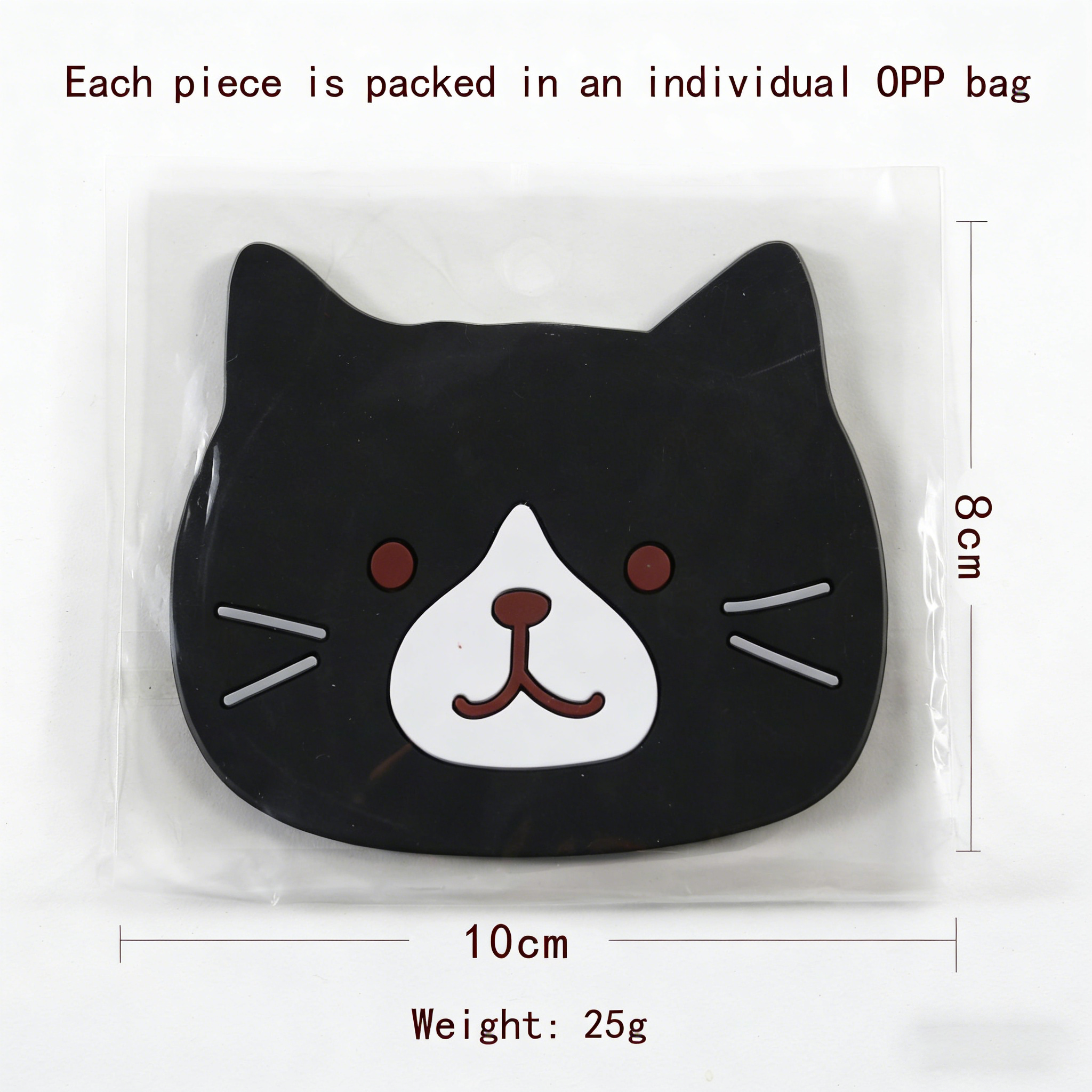 Cute cat-shaped anti-slip and heat-resistant silicone bowl mat, teacup mat, heat-insulating placemat