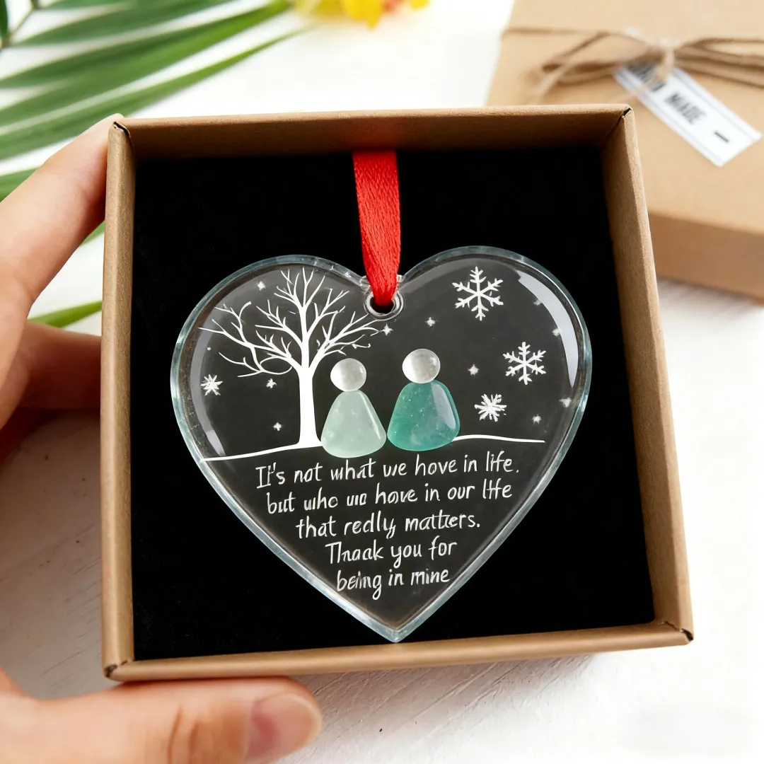 Timeless Friendship Sea Glass Heart Keepsake