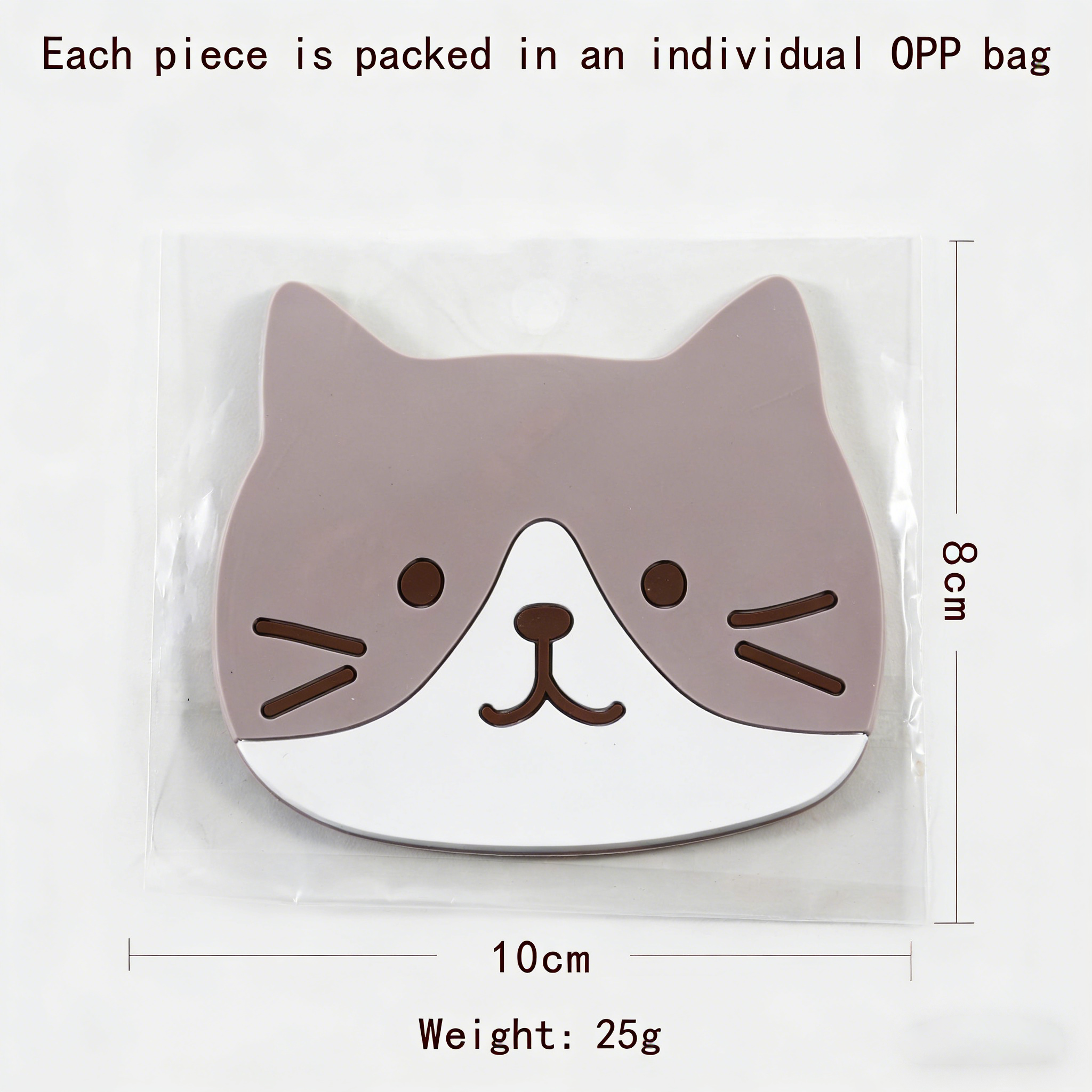 Cute cat-shaped anti-slip and heat-resistant silicone bowl mat, teacup mat, heat-insulating placemat