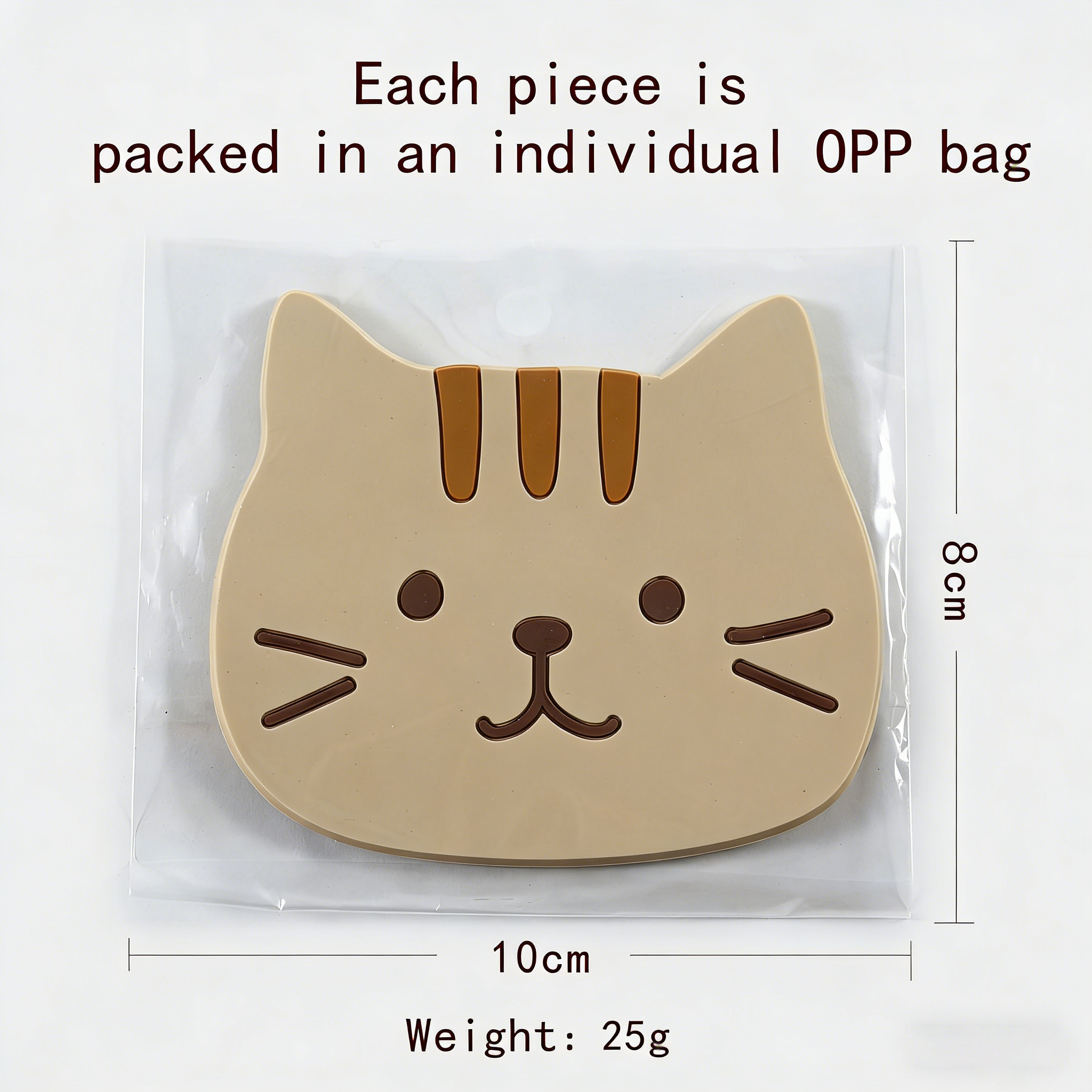 Cute cat-shaped anti-slip and heat-resistant silicone bowl mat, teacup mat, heat-insulating placemat