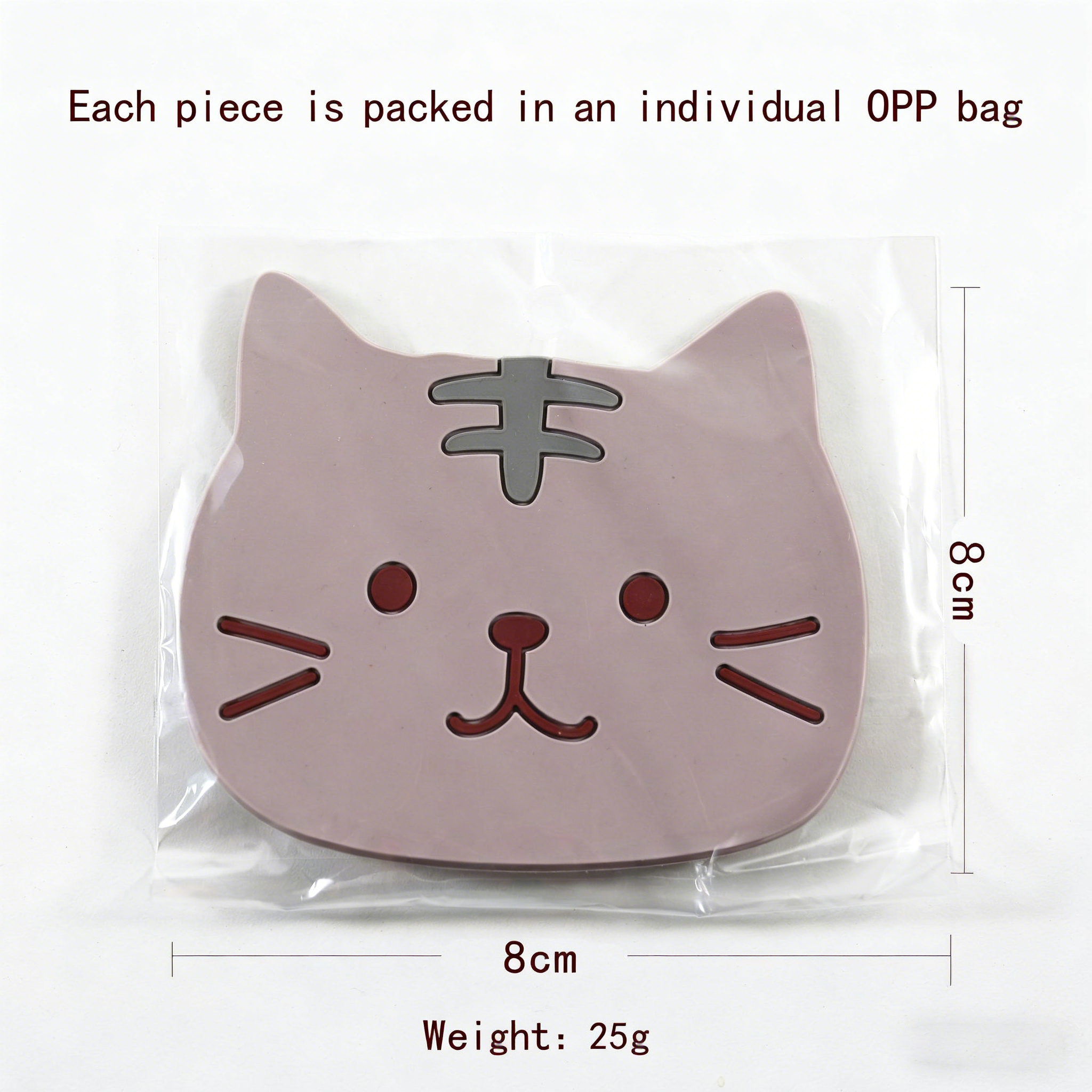 Cute cat-shaped anti-slip and heat-resistant silicone bowl mat, teacup mat, heat-insulating placemat