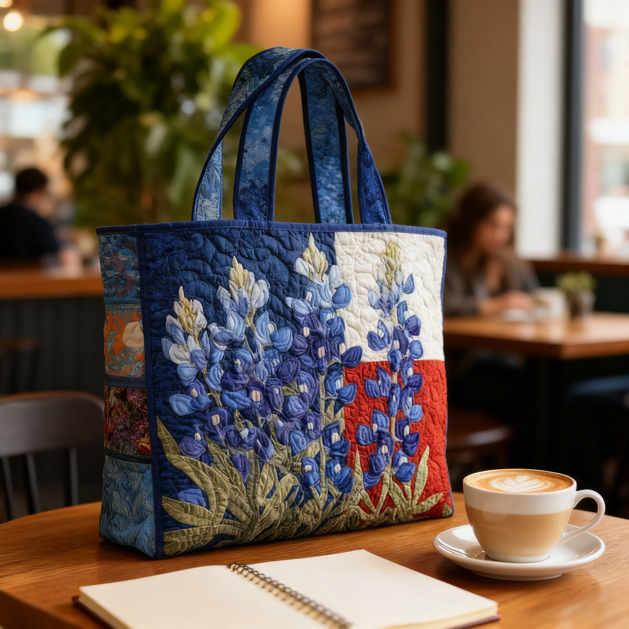 Bluebonnet Quilted Tote Bag