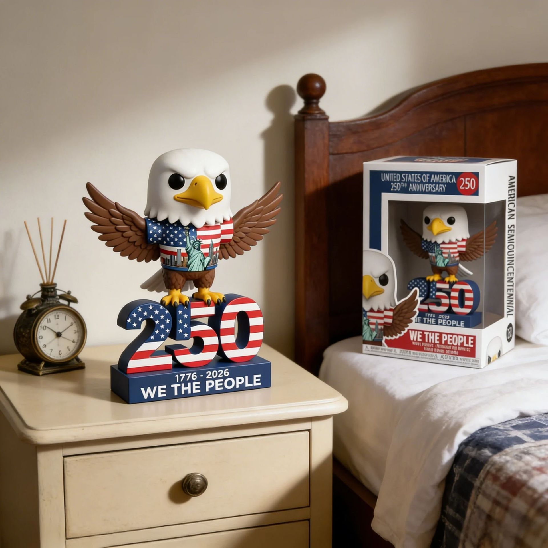 🦅 USA 250th Anniversary Bald Eagle Figurine – Patriotic Collectible 🇺🇸✨
