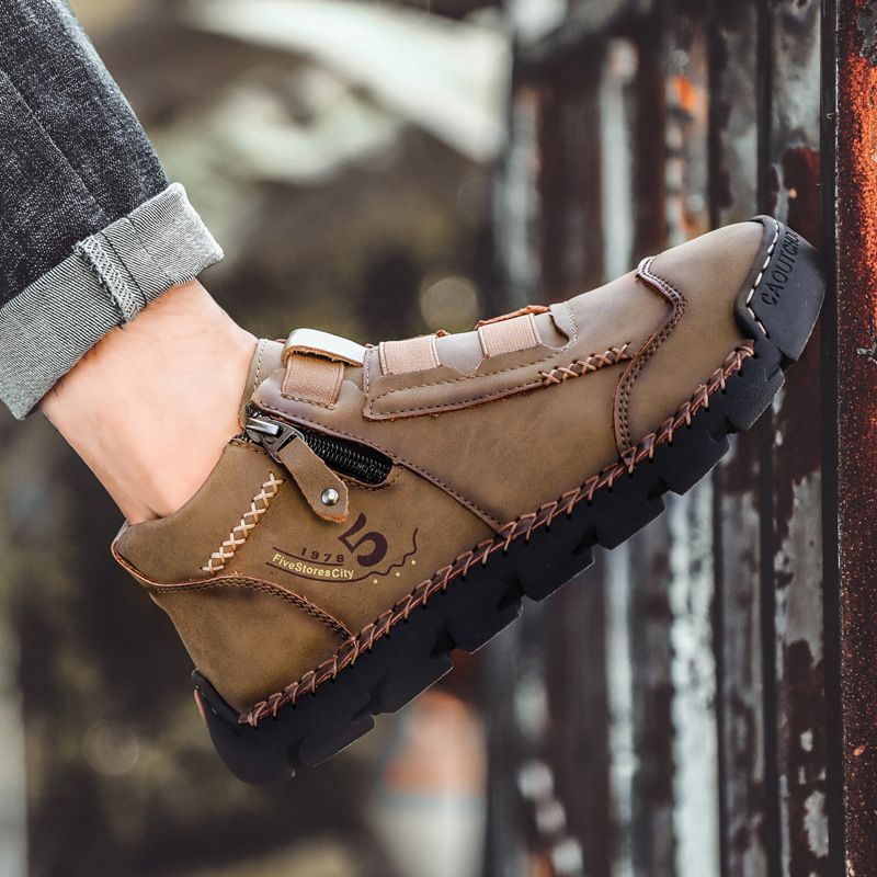 🔥Today 70% off🔥Men's genuine leather waterproof non-slip fashionable orthopedic shoes