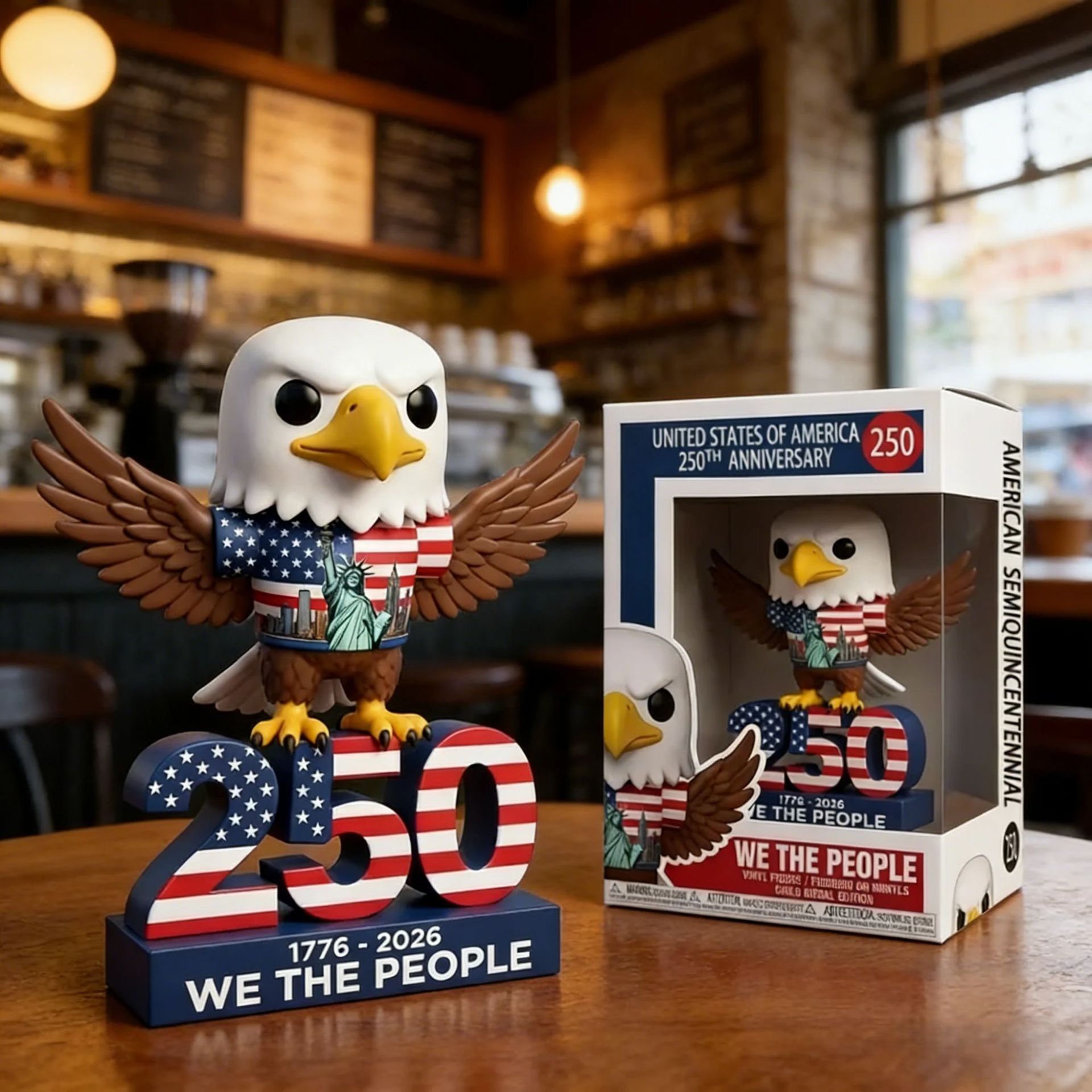 🦅 USA 250th Anniversary Bald Eagle Figurine – Patriotic Collectible 🇺🇸✨