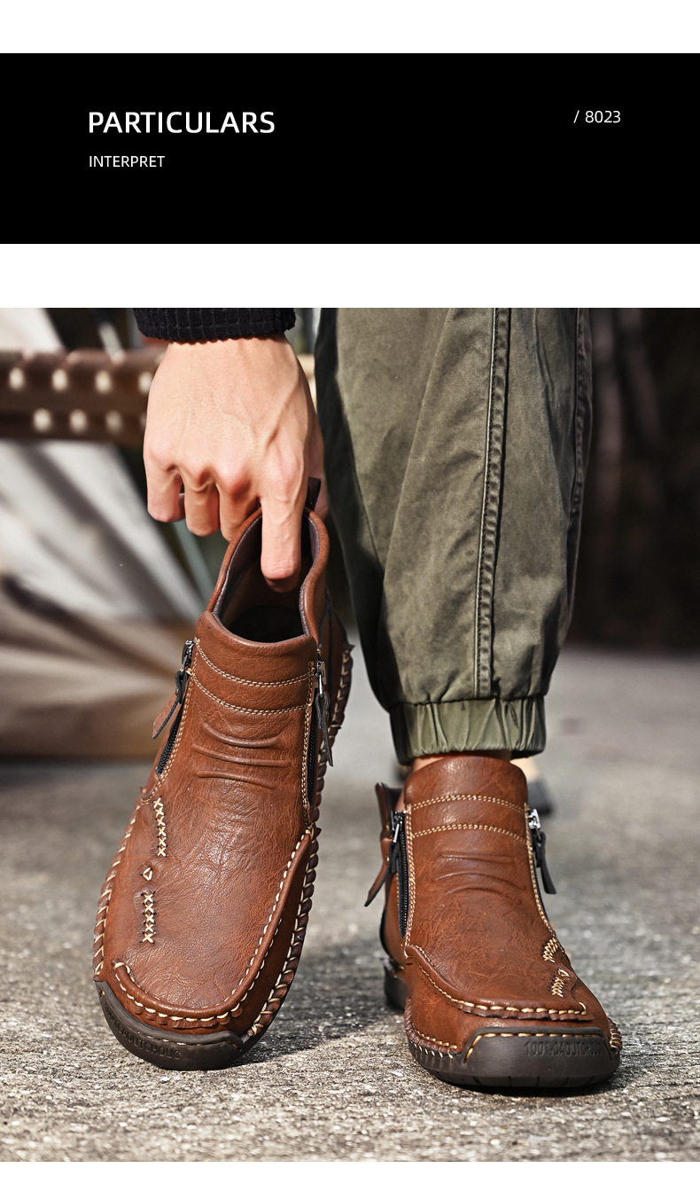 ⏰Last Day! 60% OFF 🔥Men's handmade genuine leather outdoor loafers