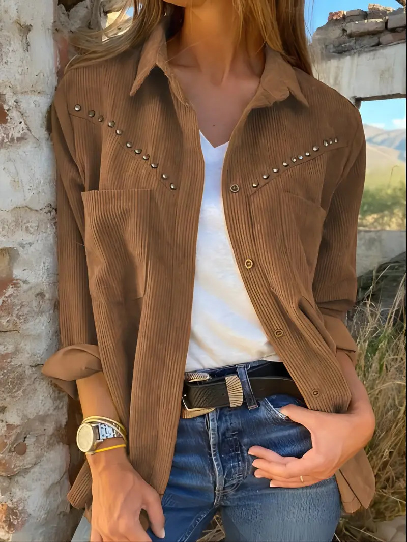 Women's Button Down Long Sleeve Shacket