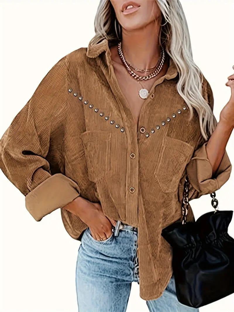 Women's Button Down Long Sleeve Shacket