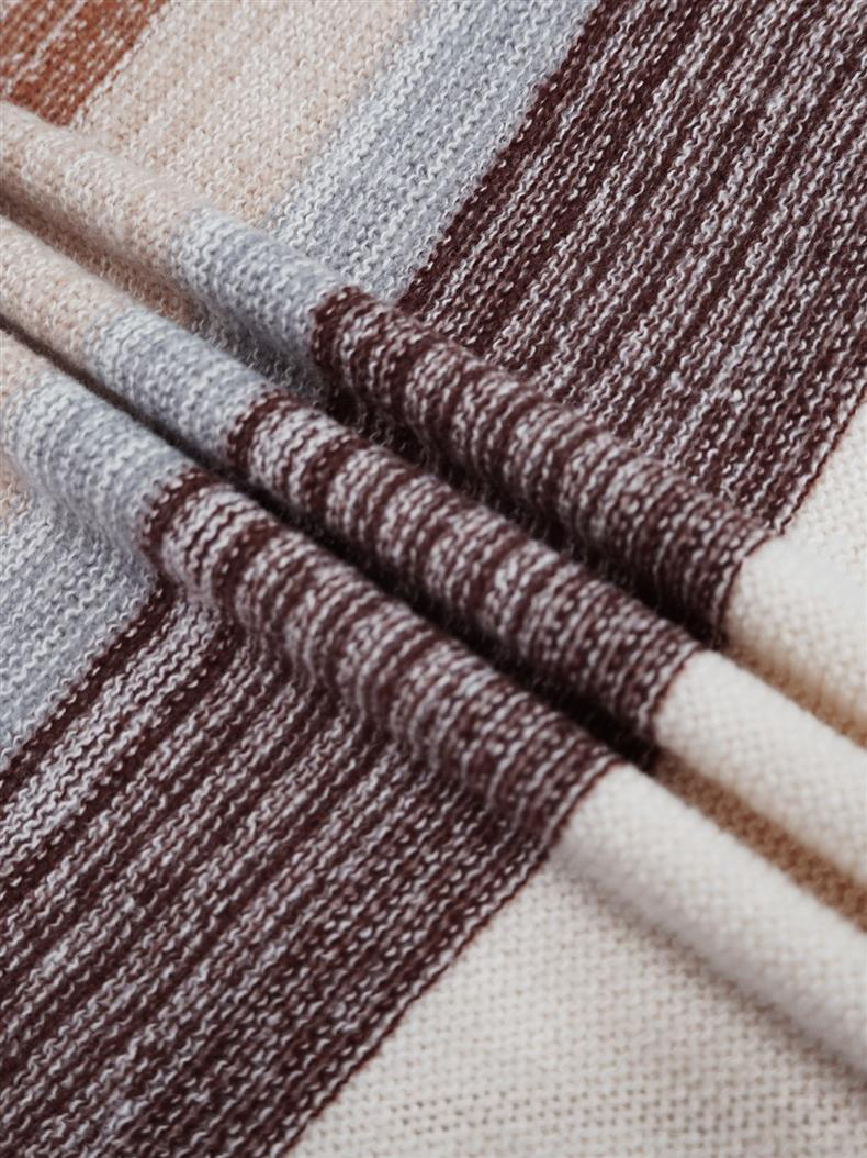 Women's Striped Color-Blocked Knit Sweater