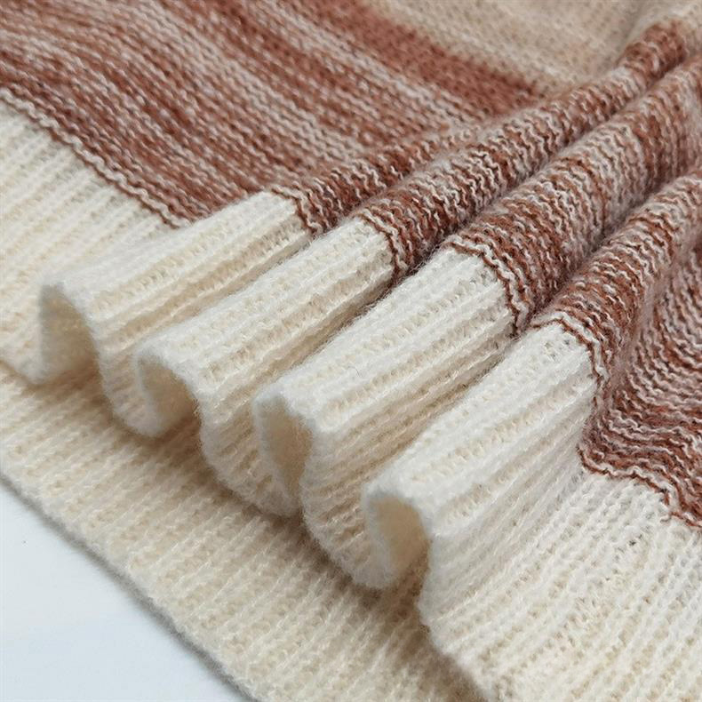 Women's Striped Color-Blocked Knit Sweater