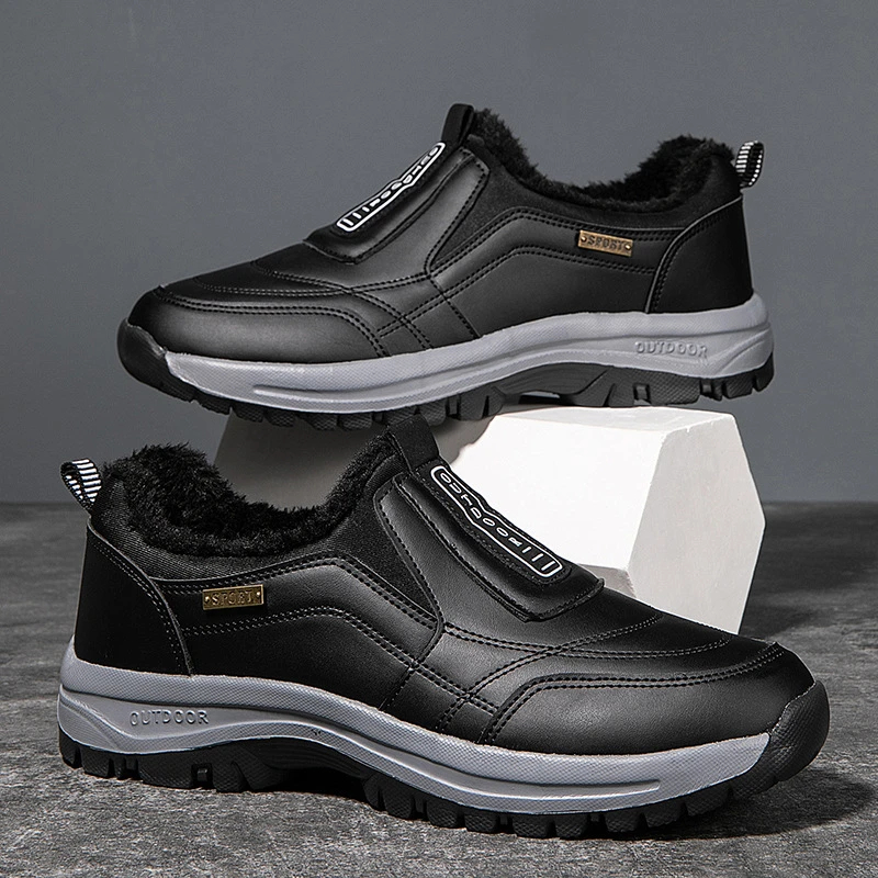 (🔥Best Selling) Men's Comfortable Waterproof Orthopedic Walking Shoes Plus Velvet Shoes