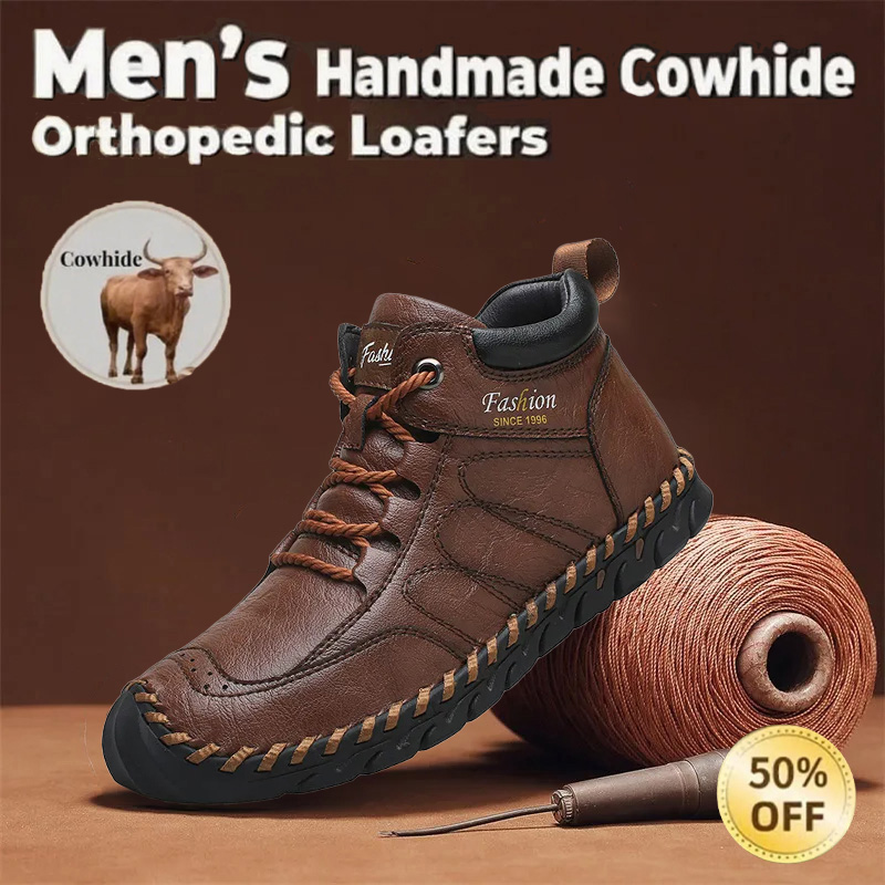 🔥Last day 50% off 🔥Men's handmade anti-collision and anti-slip orthopedic shoes to relieve foot pain
