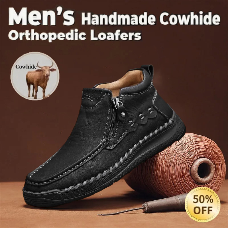 ⏰Last Day! 50% OFF 🔥Men's Handmade Genuine Leather Orthopedic Boots