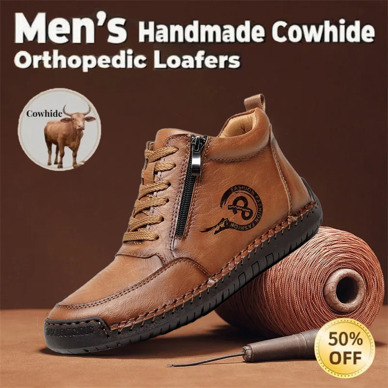 🔥Today 50% off🔥Men's handmade genuine leather British style orthopedic shoes