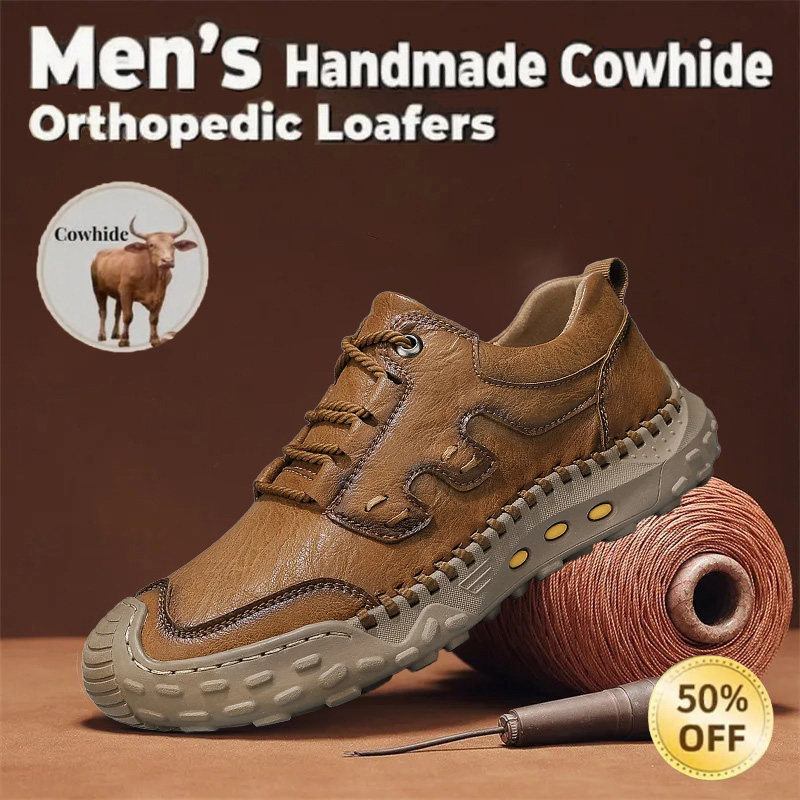 🔥Today 70% off🔥Men's handmade non-slip genuine leather orthopedic loafers