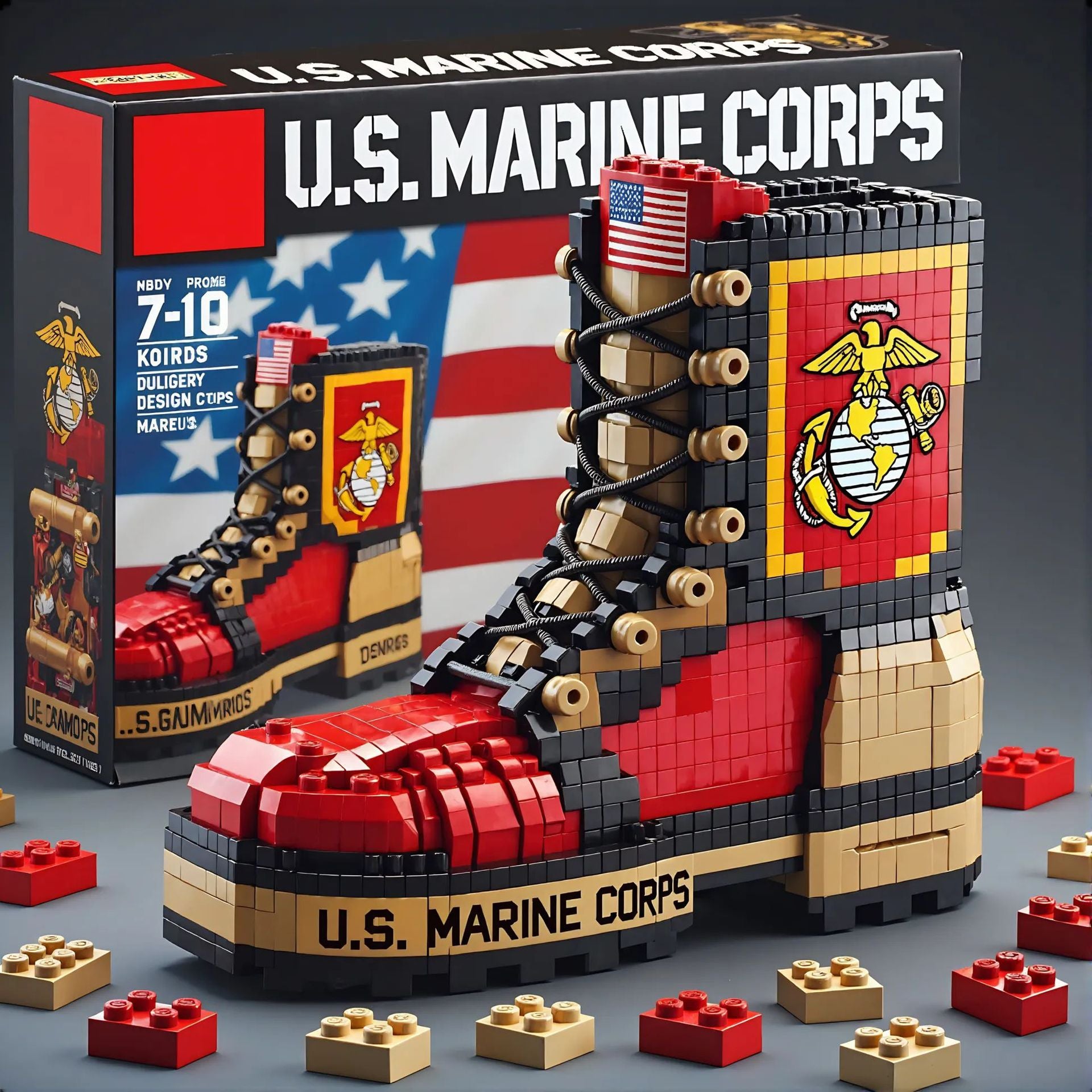New 2026 U.S. Military Series Boot Model Building Blocks