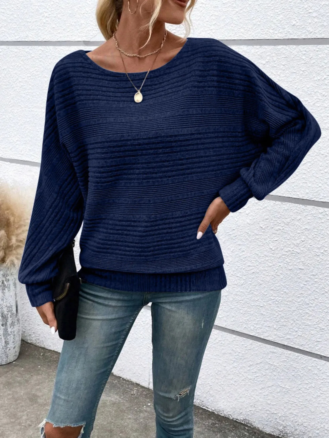 Women's Round Neck Long Sleeve Top