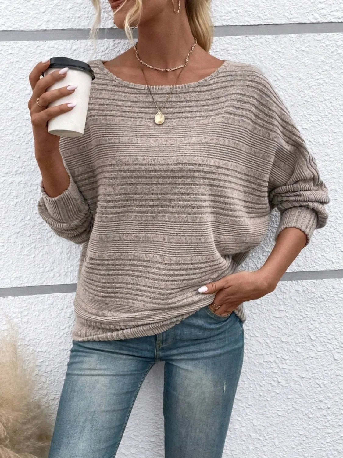 Women's Round Neck Long Sleeve Top