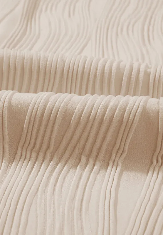 Women's Texture Collared Neck Button Down Long Sleeve Shirt