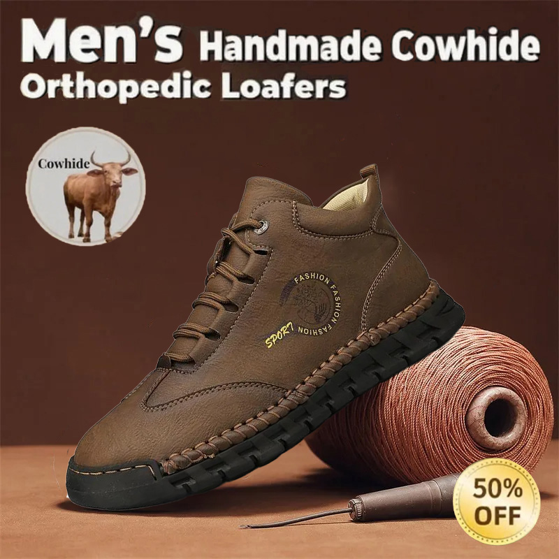 🔥Hot-selling 50% off today only🔥Men's handmade non-slip genuine leather orthopedic shoes
