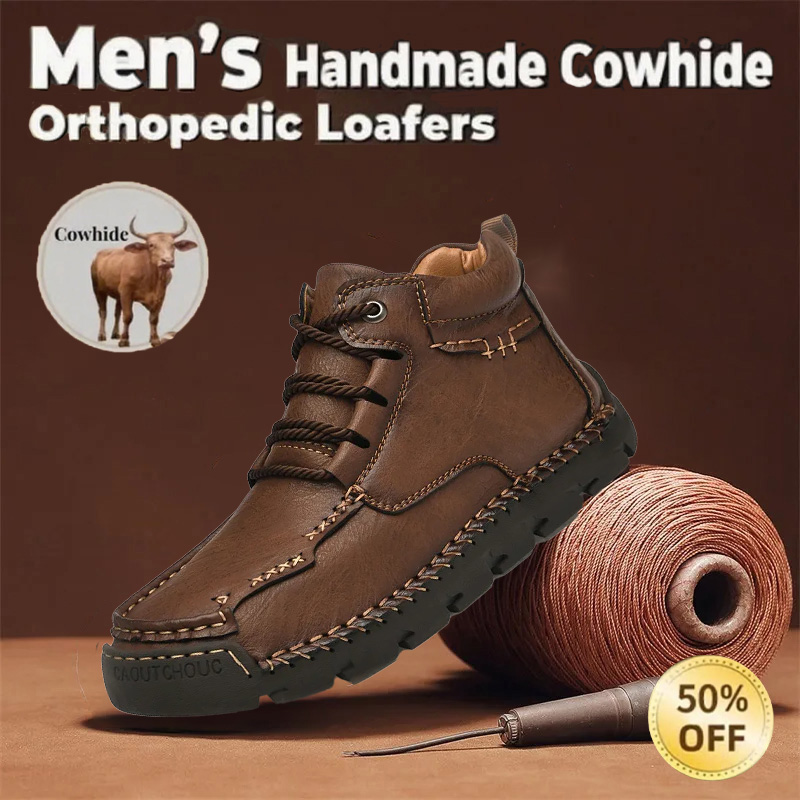 ⏰Limited Time Sale 50% OFF-Men's new handmade genuine leather orthopedic shoes with arch support