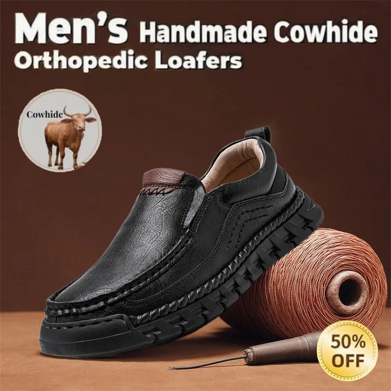 ⏰Limited Time Sale 50% OFF-MEN'S ORTHOPEDIC COMFORTABLE GENUINE LEATHER SLIP ON WALKING SHOES