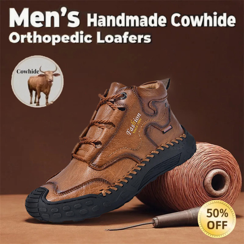 ⏰Limited Time Sale 65% OFF-Men's genuine leather non-slip corrective shoes to relieve walking pain